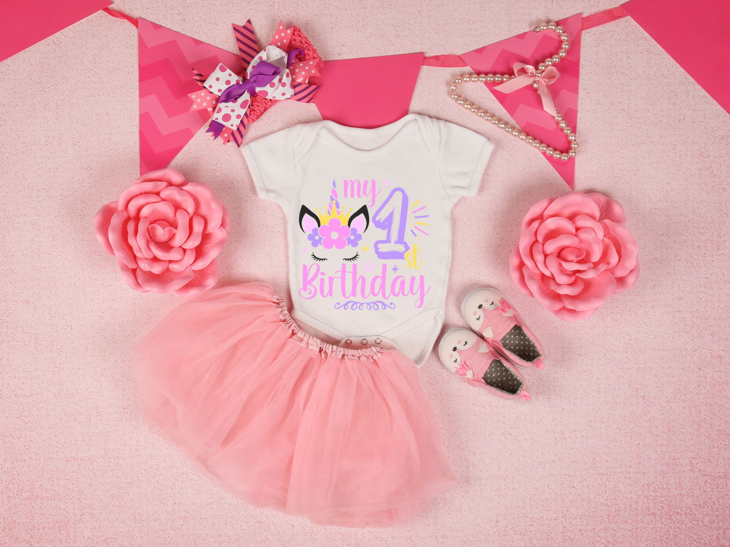 Camiseta de cumpleaños de unicornio para niña