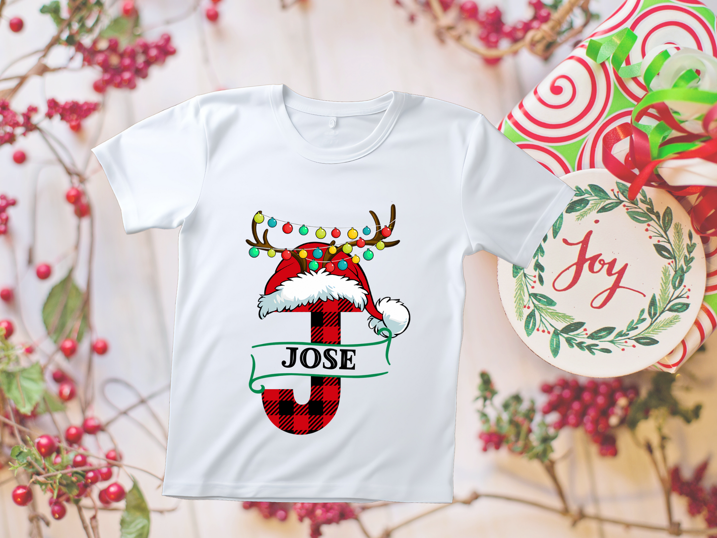 Christmas Letter Name Customized T-shirt