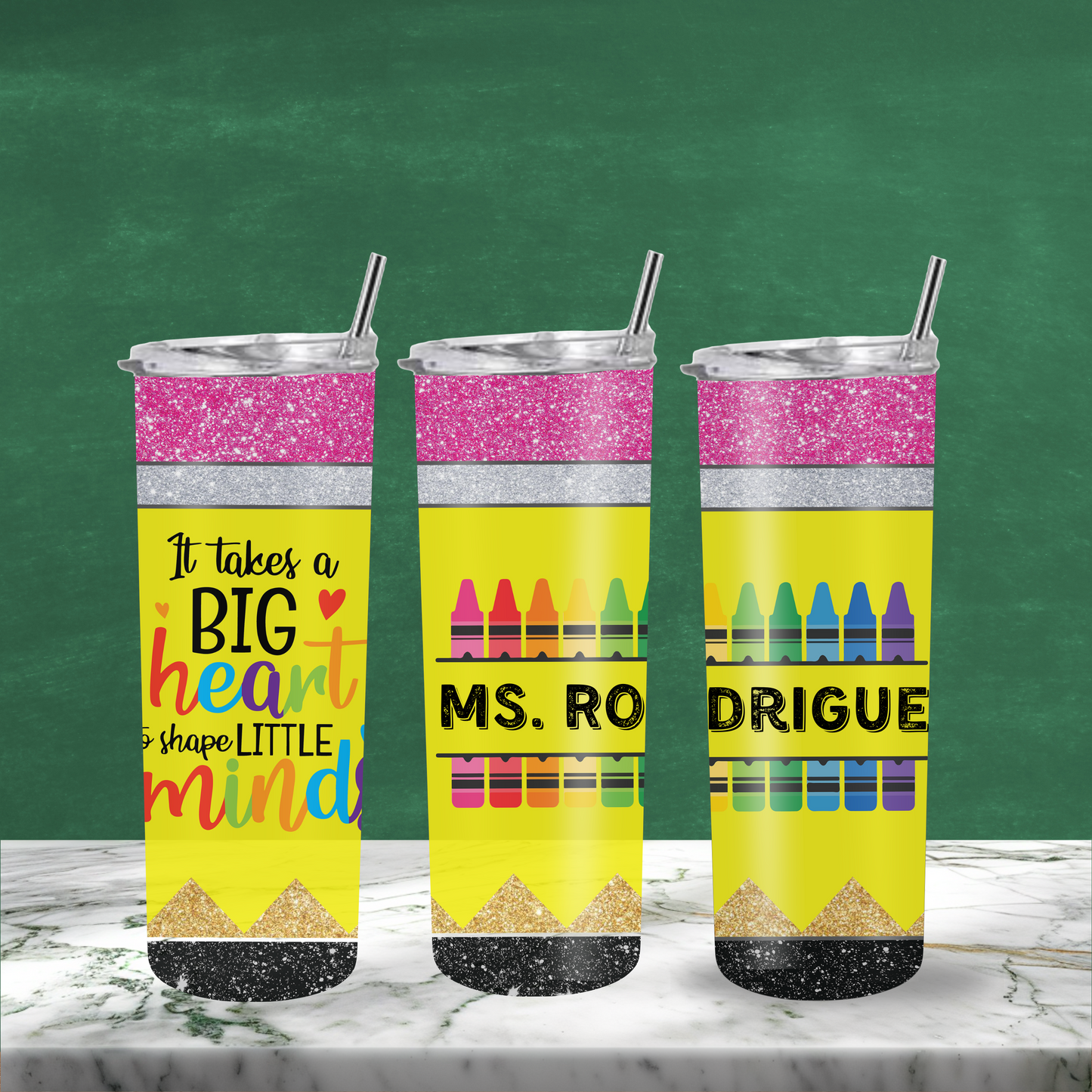 Teacher Pencil Customized Tumbler