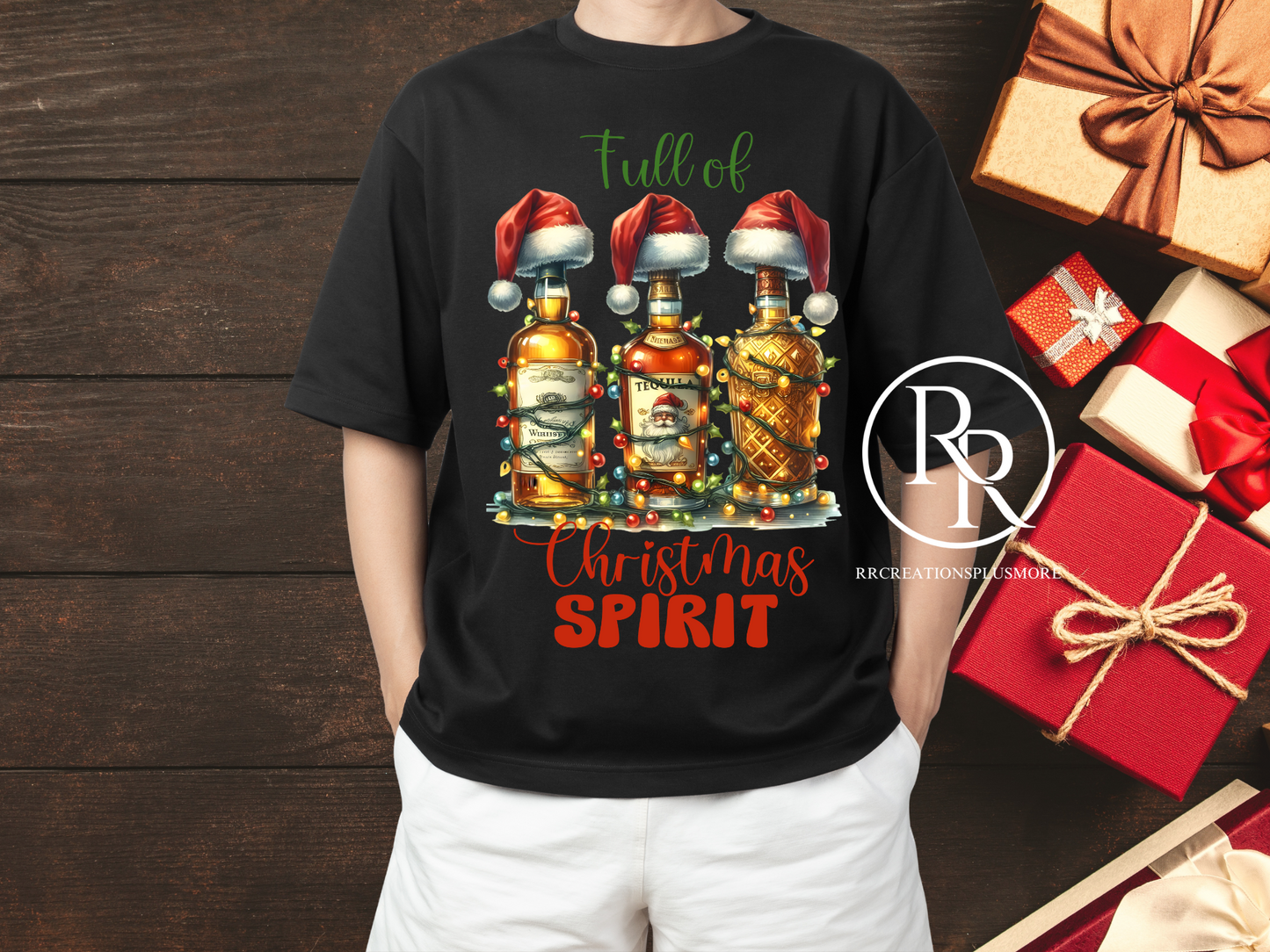 Camiseta llena de espíritu navideño