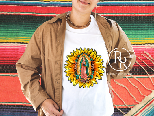Camiseta Virgen María Girasol