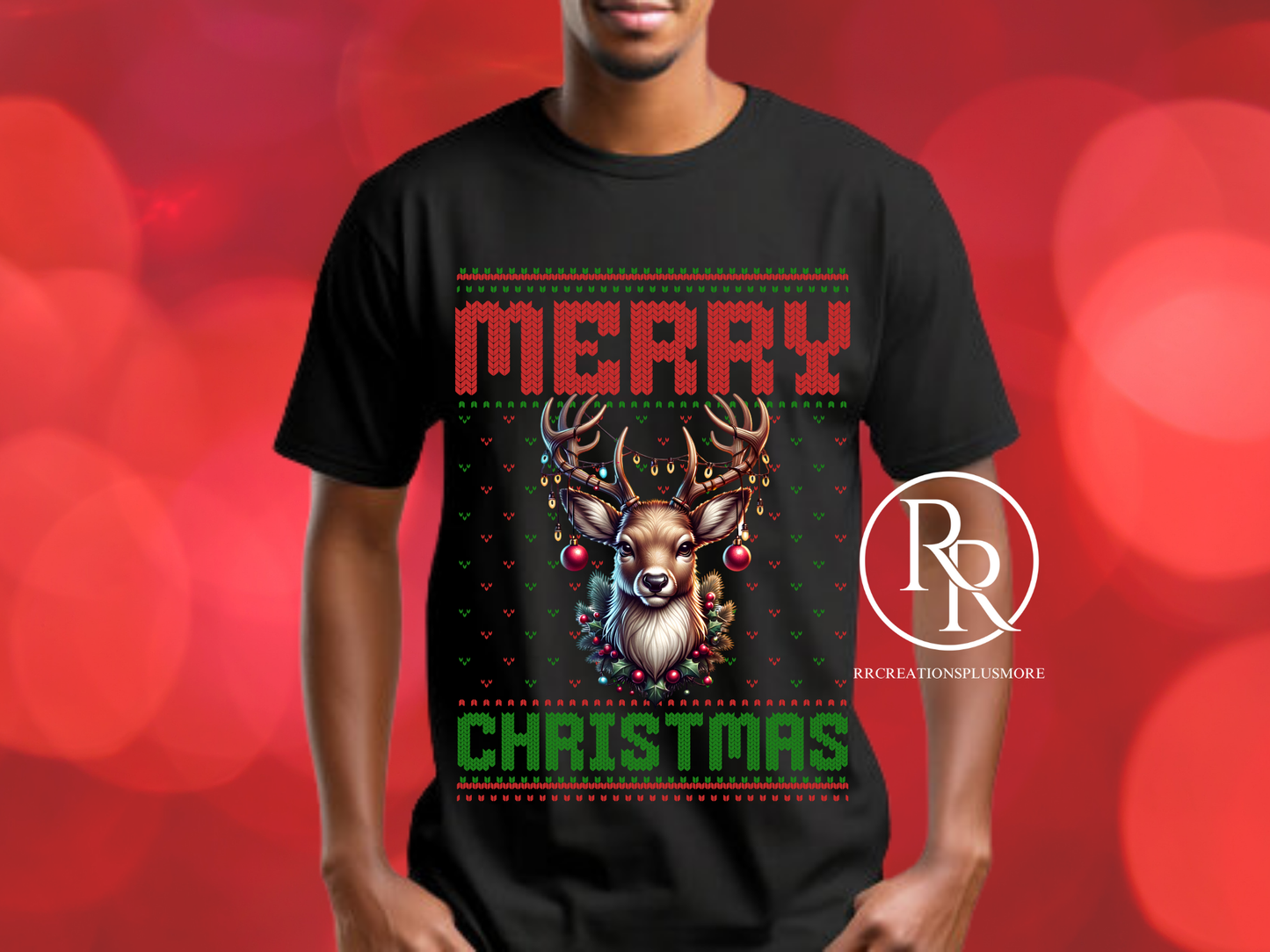 Camiseta de ciervo con feliz Navidad