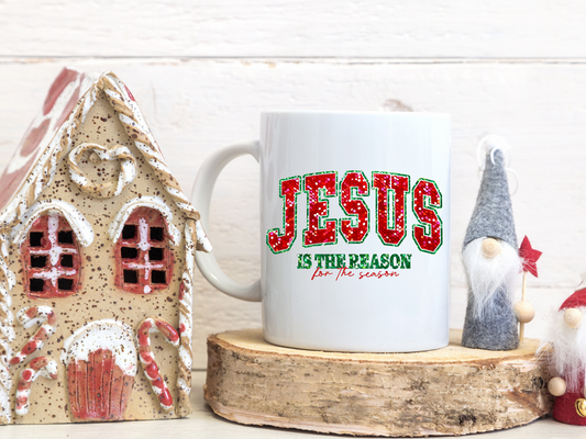 Taza de Navidad con el lema Jesús es la razón de la temporada
