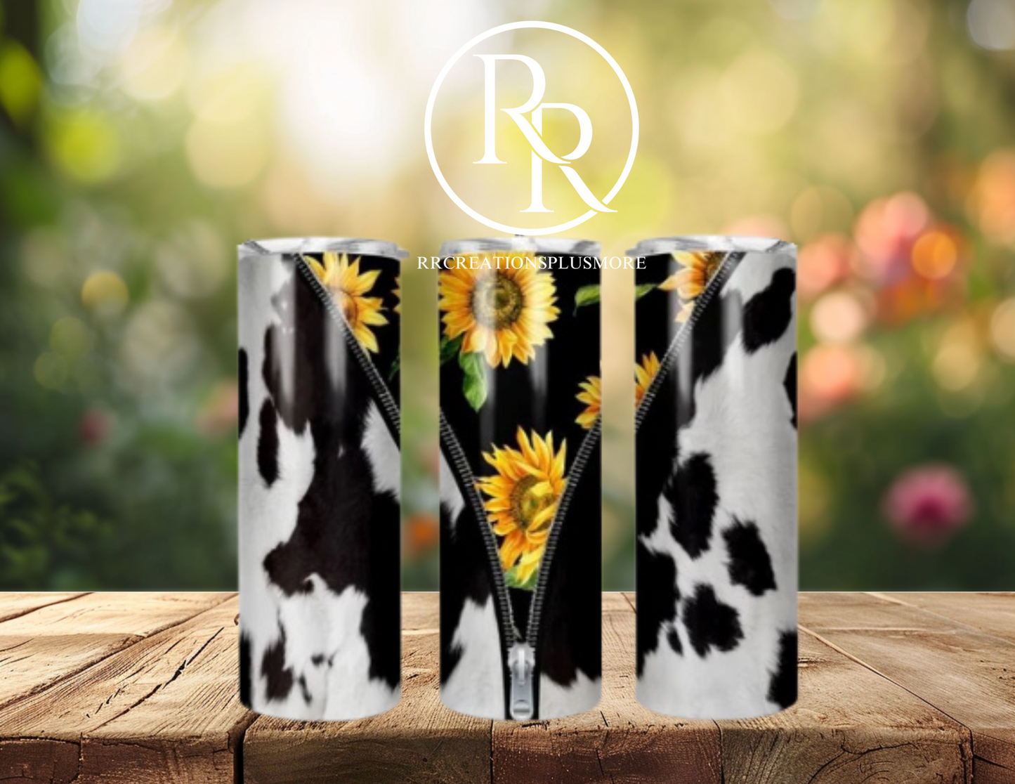 Sunflower Cow 20oz Skinny Insulated Stainless Steel Tumbler