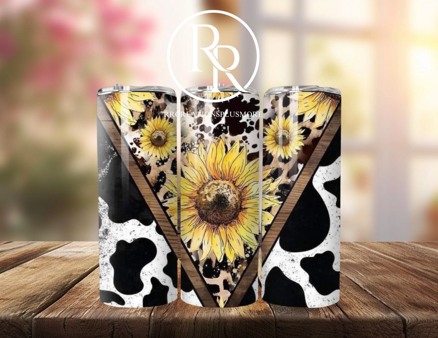 Sunflower Cow 20oz Skinny Insulated Stainless Steel Tumbler