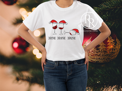 Funny Drink Drank Drunk Wine Christmas