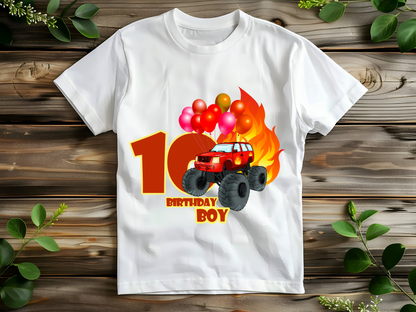 Birthday Boy Red Truck T-shirt