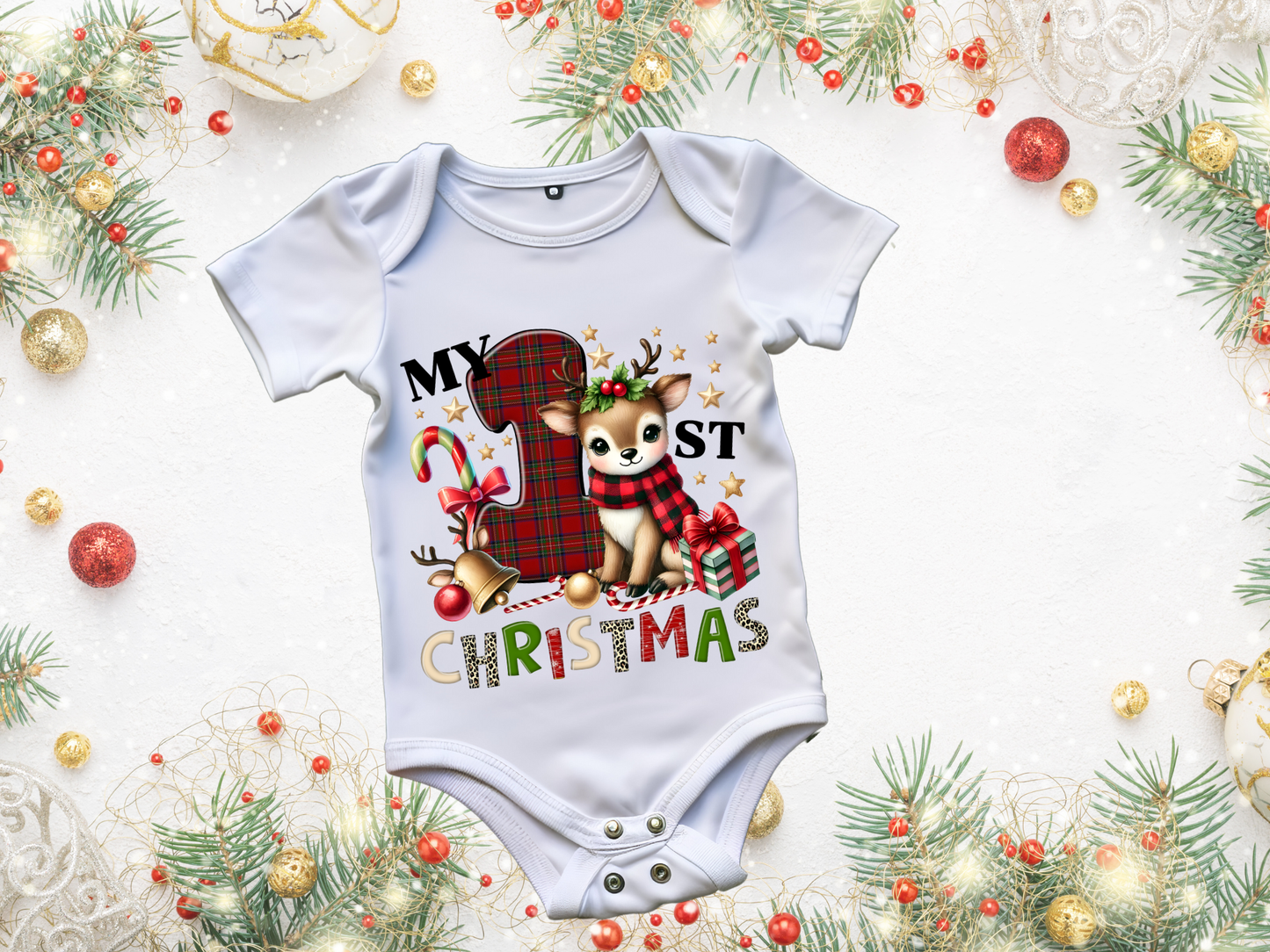 Infant First Christmas Bodysuit