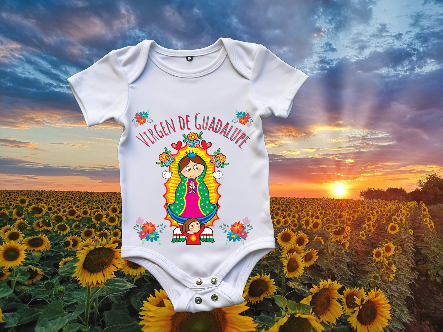 Cute Virgen de Guadalupe Bodysuit