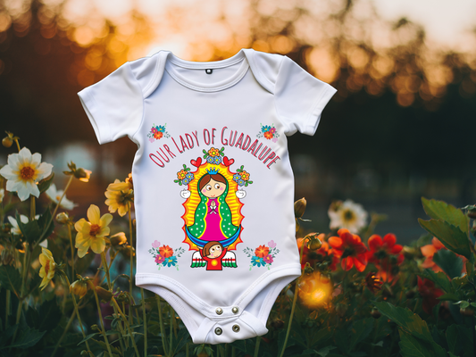 Cute Virgen de Guadalupe Bodysuit