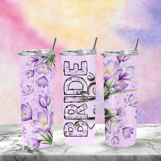 Purple Bride with Flowers Tumbler