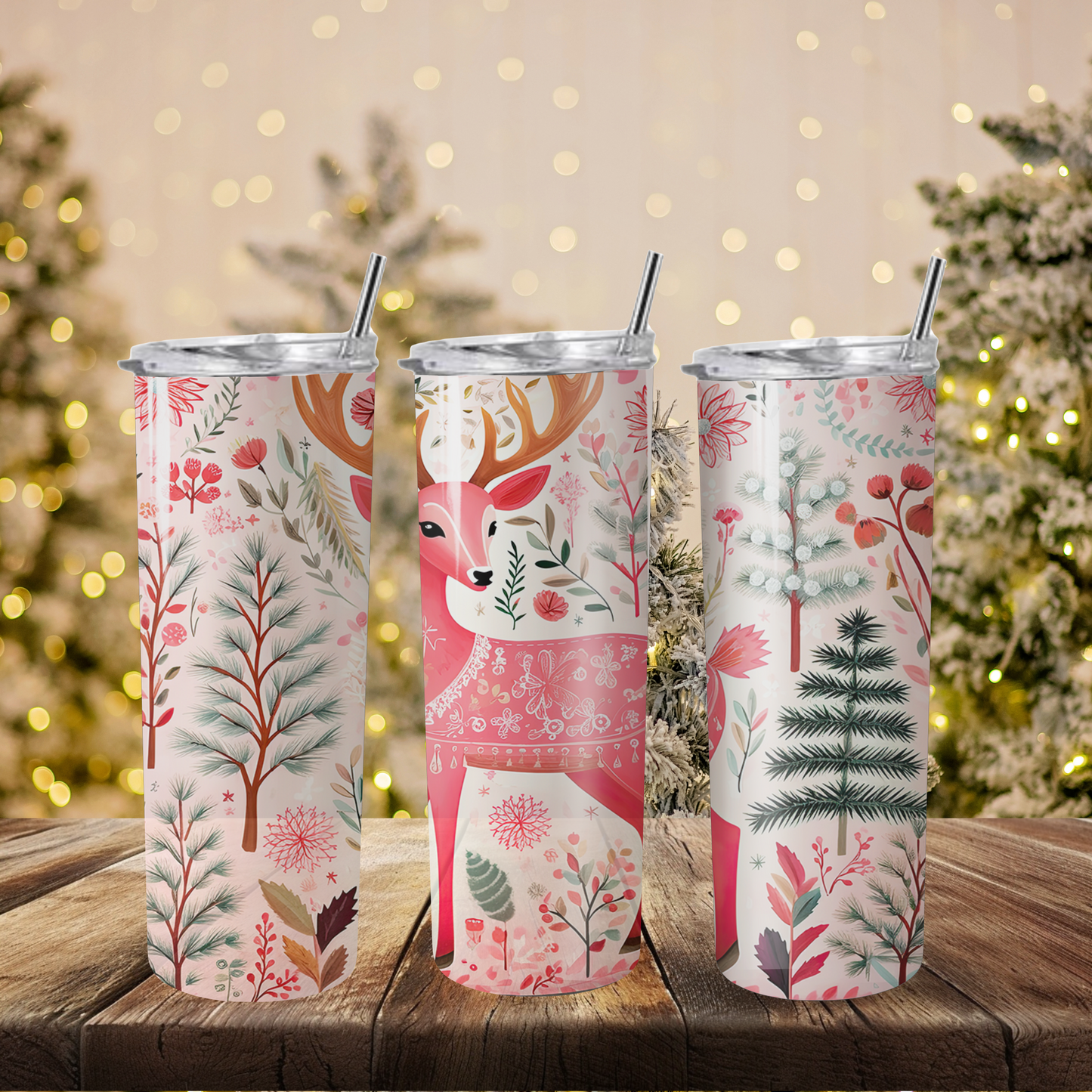 Pink Deer Tumbler