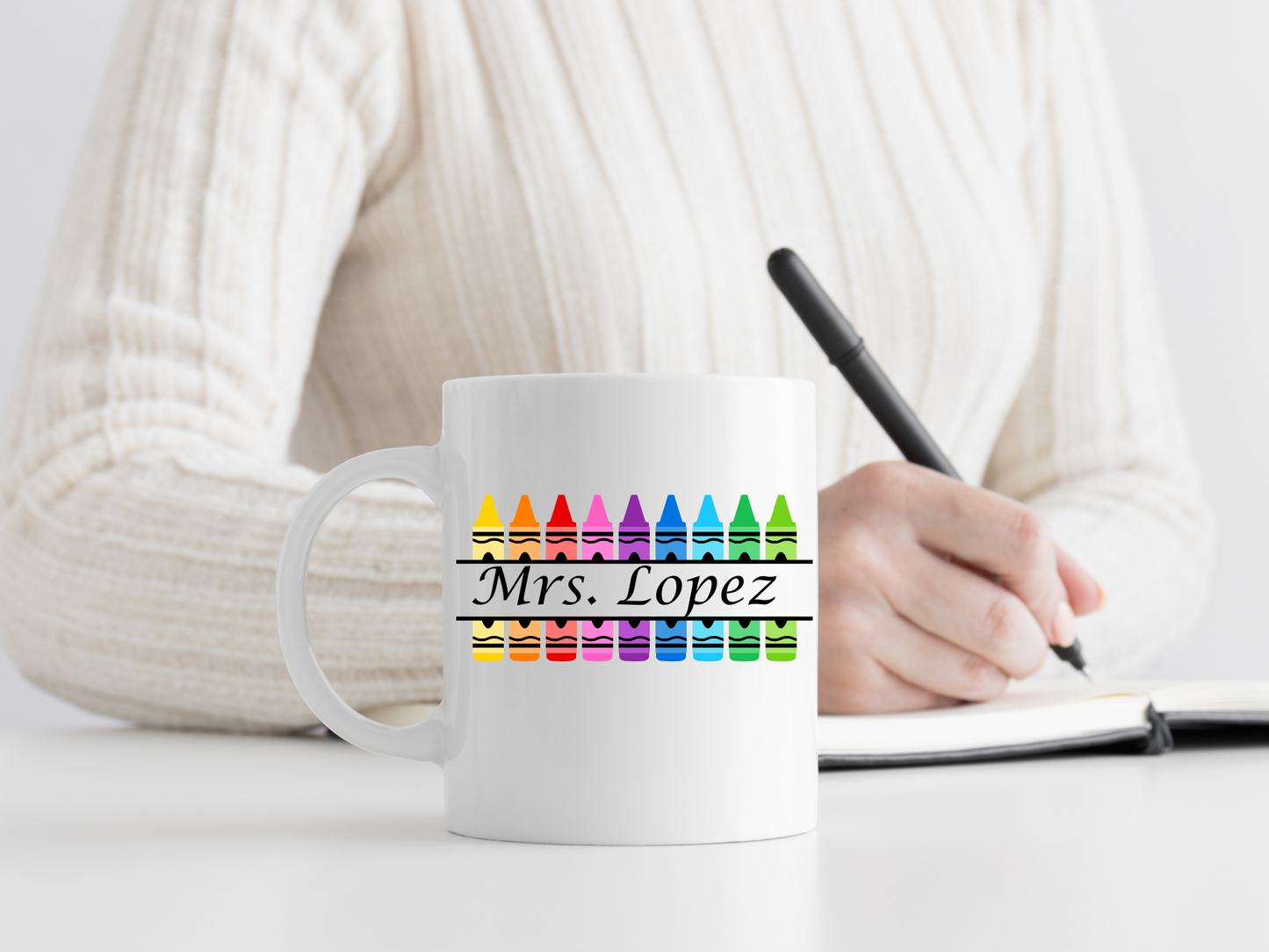 Teacher Crayon Customized Mug