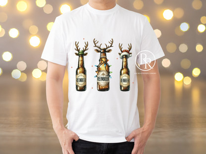 Camiseta navideña de reno