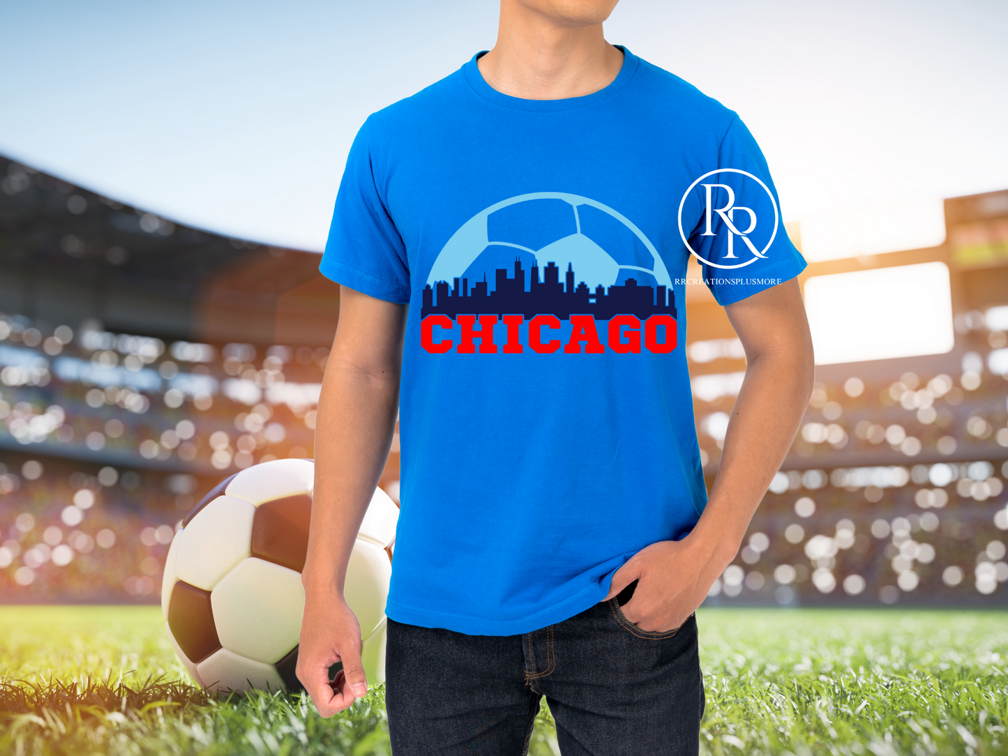 Chicago Skyline Soccer T-shirt