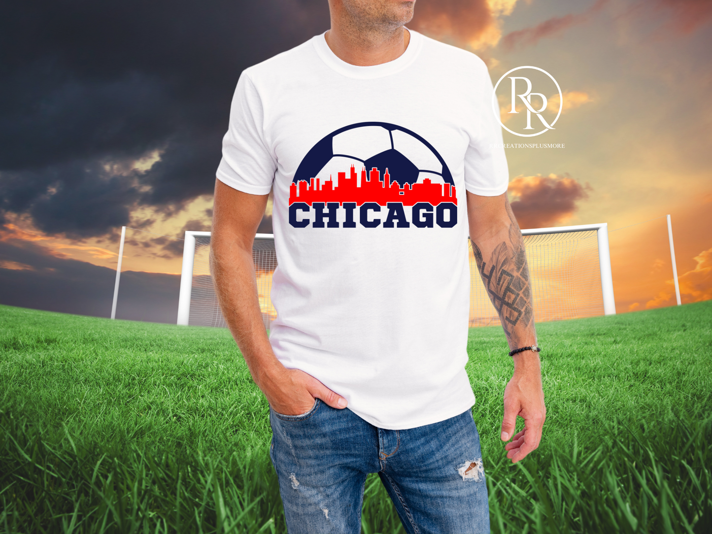 Chicago Skyline Soccer T-shirt