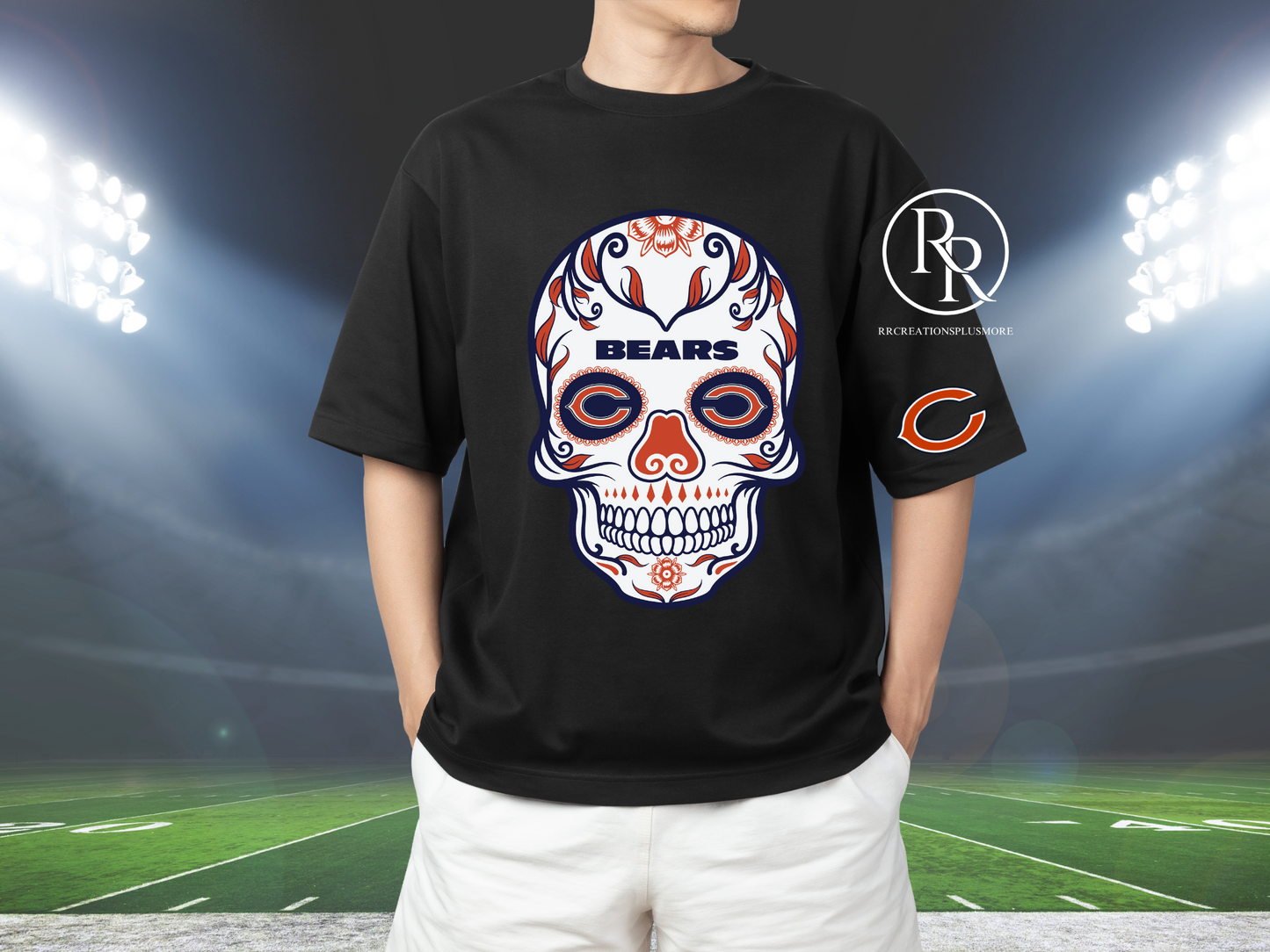 Chicago Bears Skull T-shirt