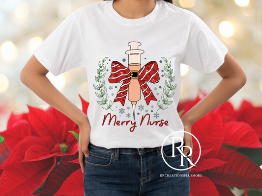 Merry Nurse Christmas T-shirt