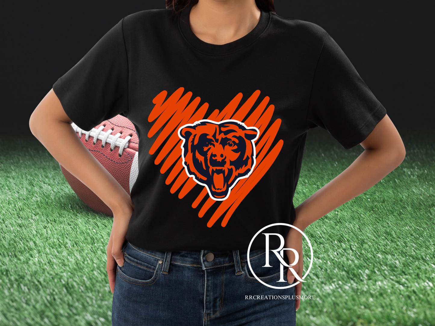 Chicago Bears Heart T-shirt