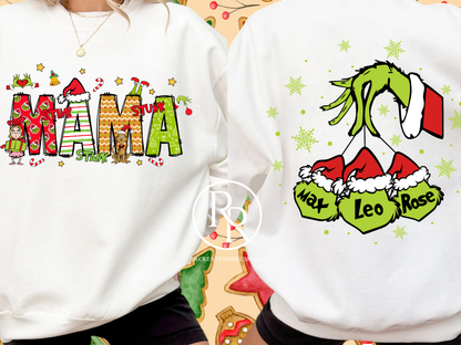 Mama Grinch Customized Christmas Sweater