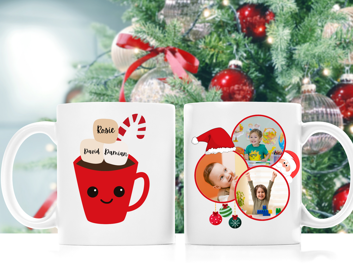 Hot Cocoa Photo Customized Christmas Mug