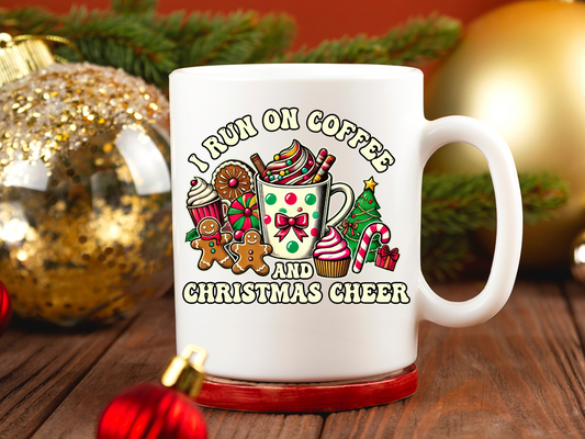 I Run On Coffee Christmas Mug