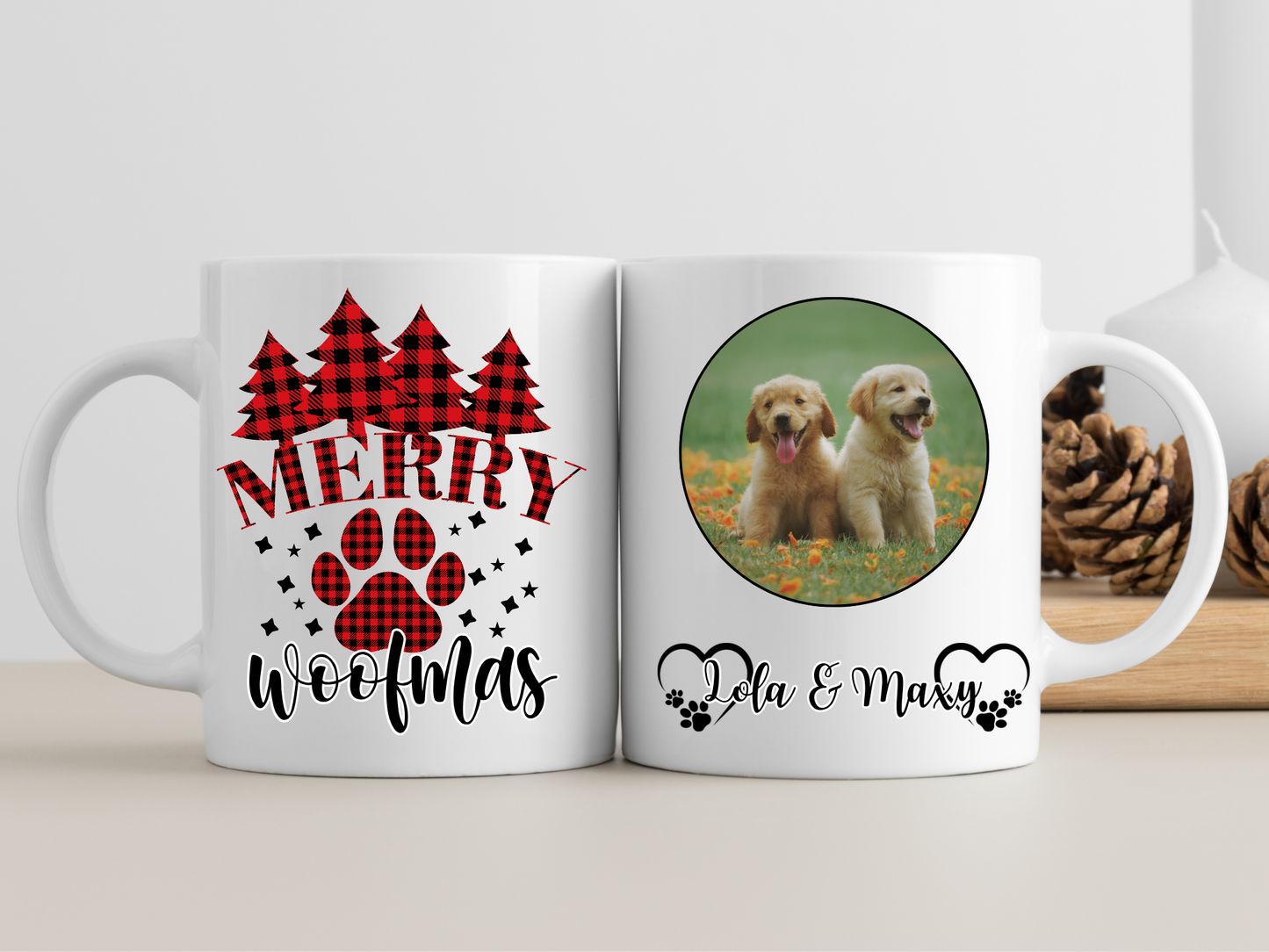 Taza con foto Merry Woofmas