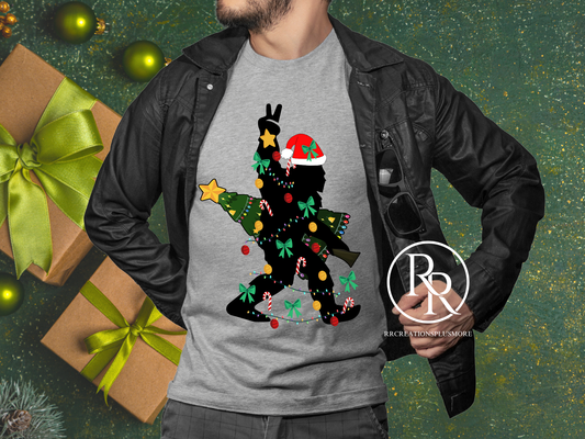 Big Foot Christmas T-shirt