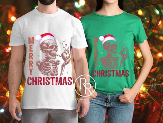 Merry Christmas Skull T-shirt