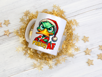 Grumpy Duck Christmas Mug