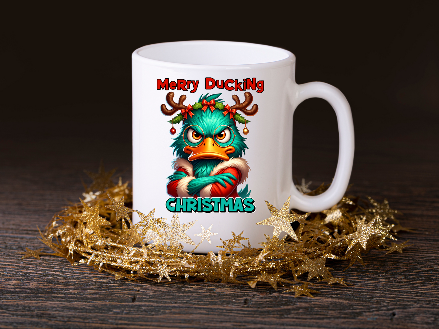 Grumpy Duck Christmas Mug