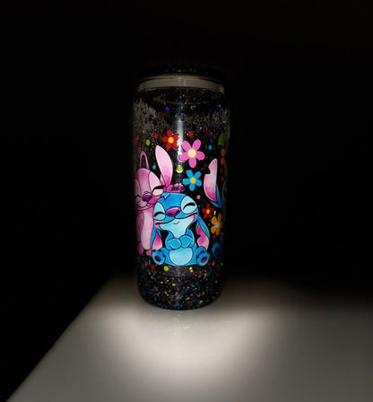 Cute Stitch Glass Cup