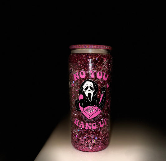 Pink Scream Glass Cup