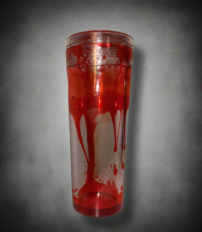 Vaso de plástico con goteo de sangre personalizado 