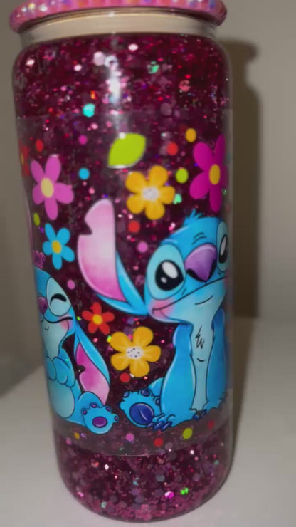 Cute Stitch Glass Cup